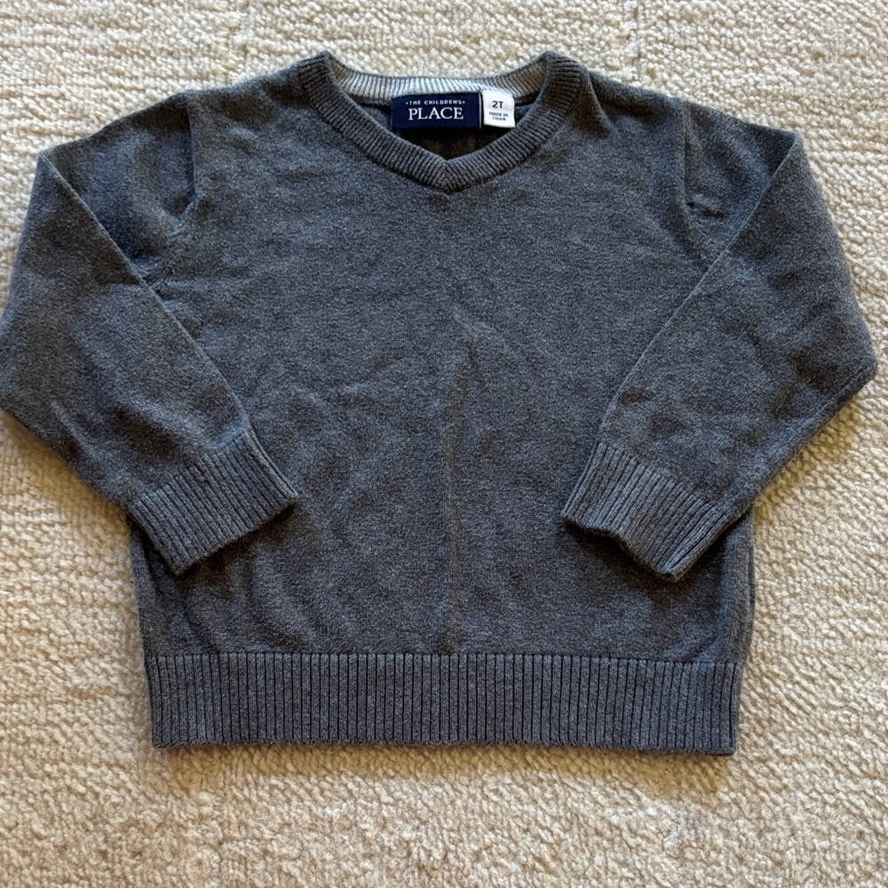 The Children's Place Charcoal V-Neck Sweater